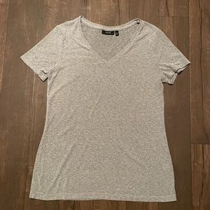 Gray V Neck Blouse | Apt. 9